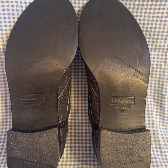Fratelli Rossetti Silver and Black Women's Oxford - Size 37.5 IT (7-7.5 US) - Picture 7 of 8
